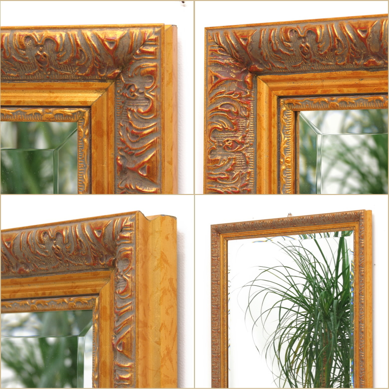 岡本鏡店オリジナルサイズオーダーミラーdu8939reのフレーム詳細写真