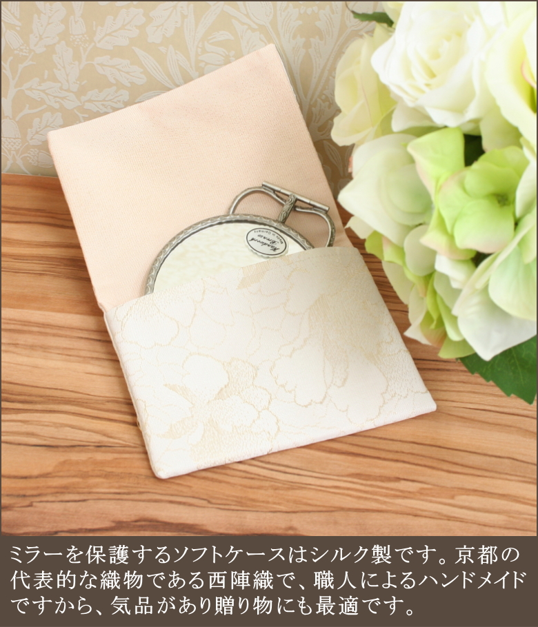 拡大鏡付き携帯用ミラー