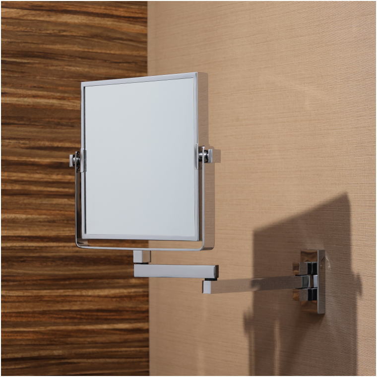 等倍鏡,拡大鏡,両面設計,3倍率,プロ仕様,鏡面精度,高級感,クロム仕上げ,宿泊施設対応,実用的デザイン