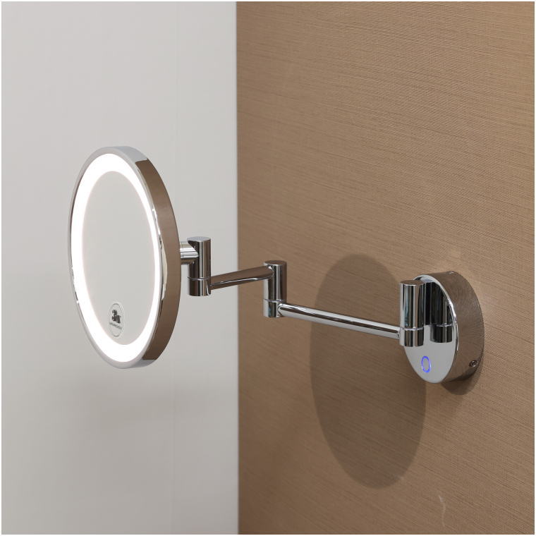 壁掛けミラー, 3倍率, 調色ライト, ダブルアーム構造