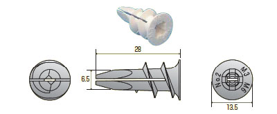 石膏ボード用アンカープラグのスペック