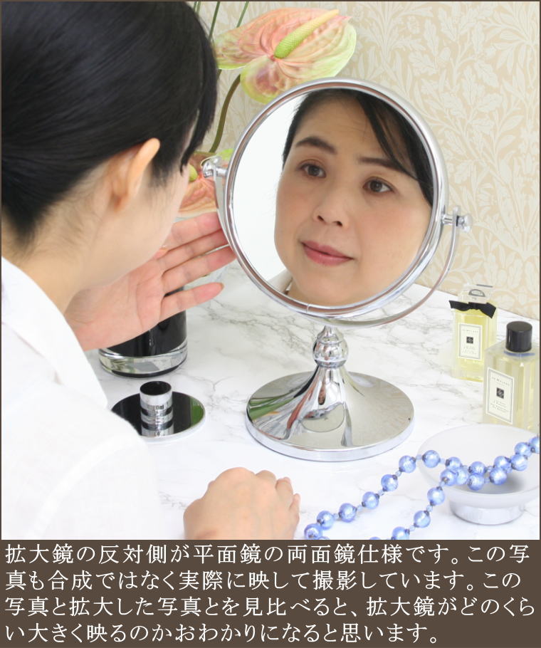 使いやすい2倍率拡大鏡の両面鏡
