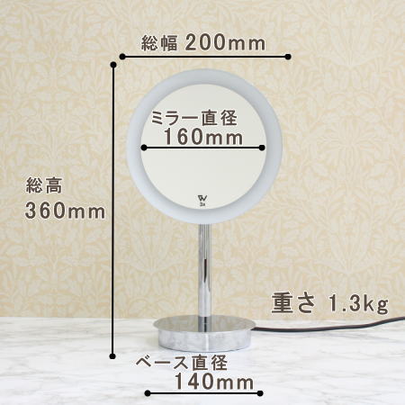 内照式3倍率拡大鏡wi656cr3xのサイズ