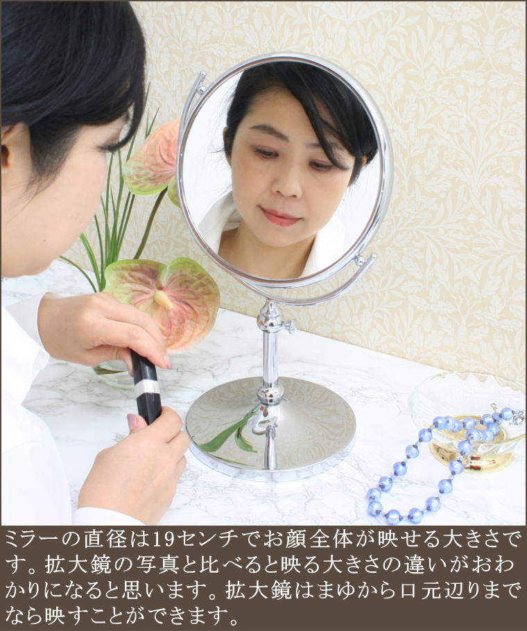 老眼に最適3倍率拡大鏡 ミラー