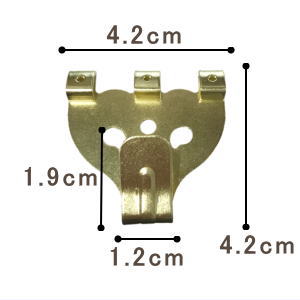 石膏ボード用吊り金具エックスフックのサイズ